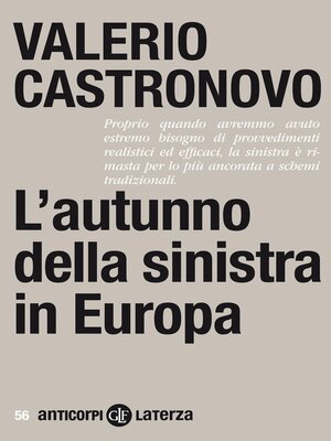 cover image of L'autunno della sinistra in Europa